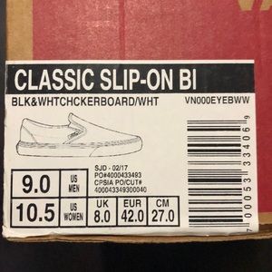 Classic Slip On Bi Vans Checkerboard